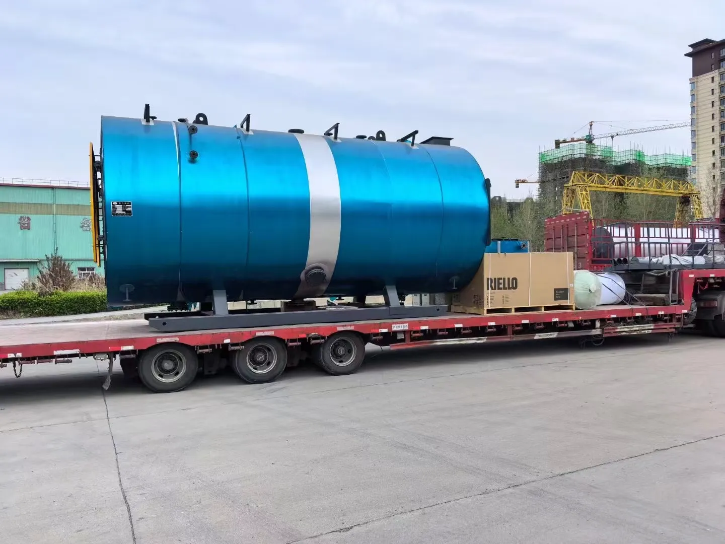 Coal fired SZL double drum water tube chain grate steam boiler