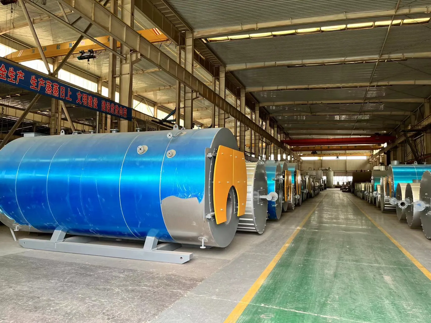 Coal fired SZL double drum water tube chain grate steam boiler