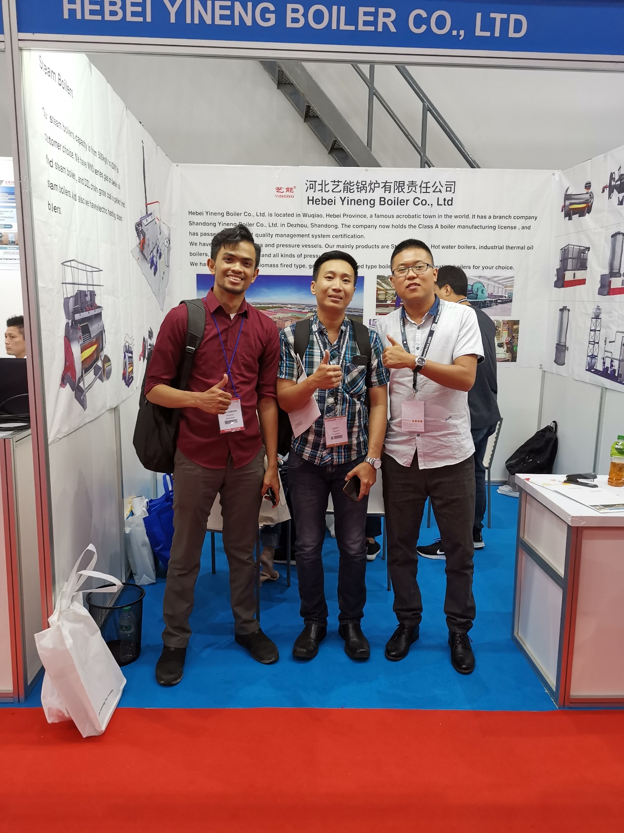 Water tube gas fired steam boiler