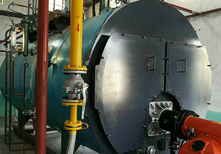 Water tube gas fired steam boiler