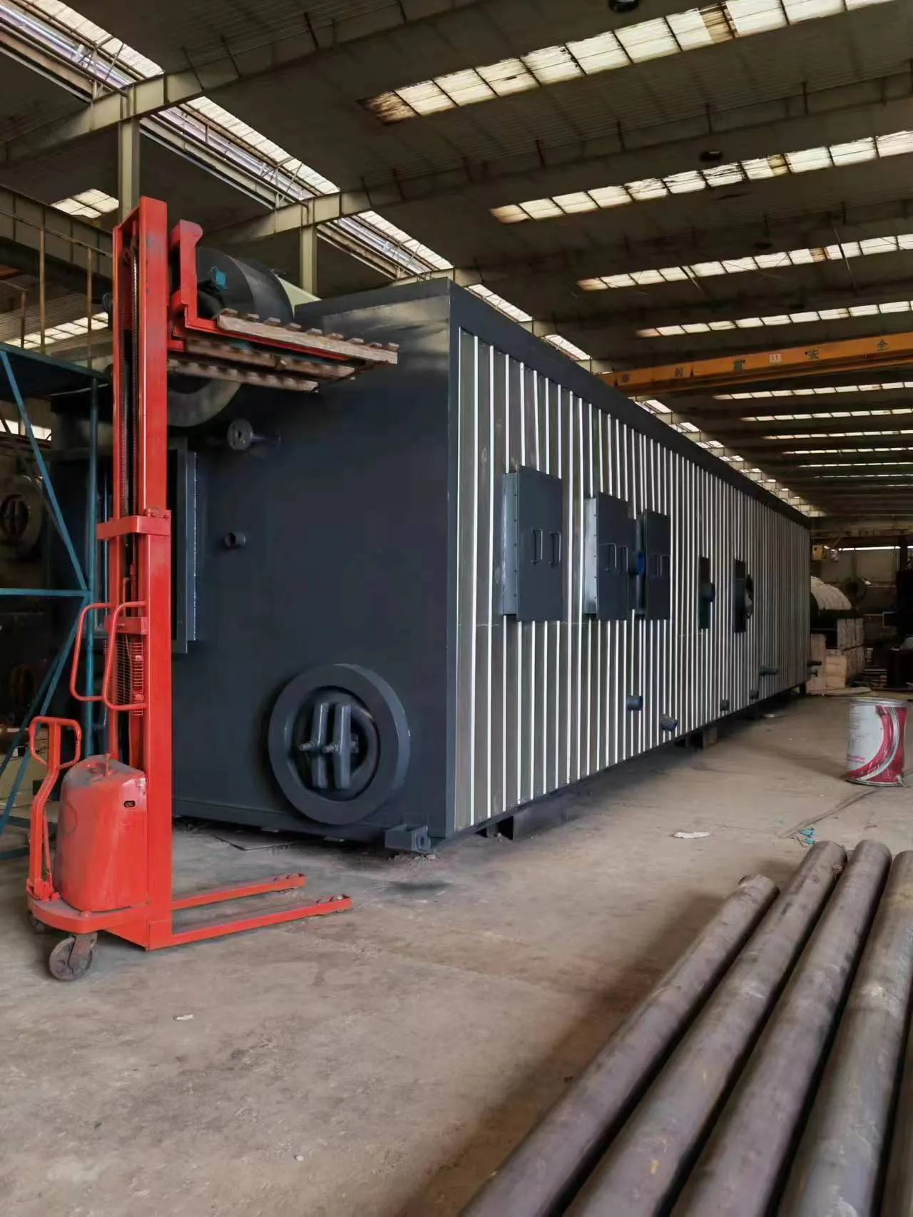 Coal fired SZL double drum water tube chain grate steam boiler